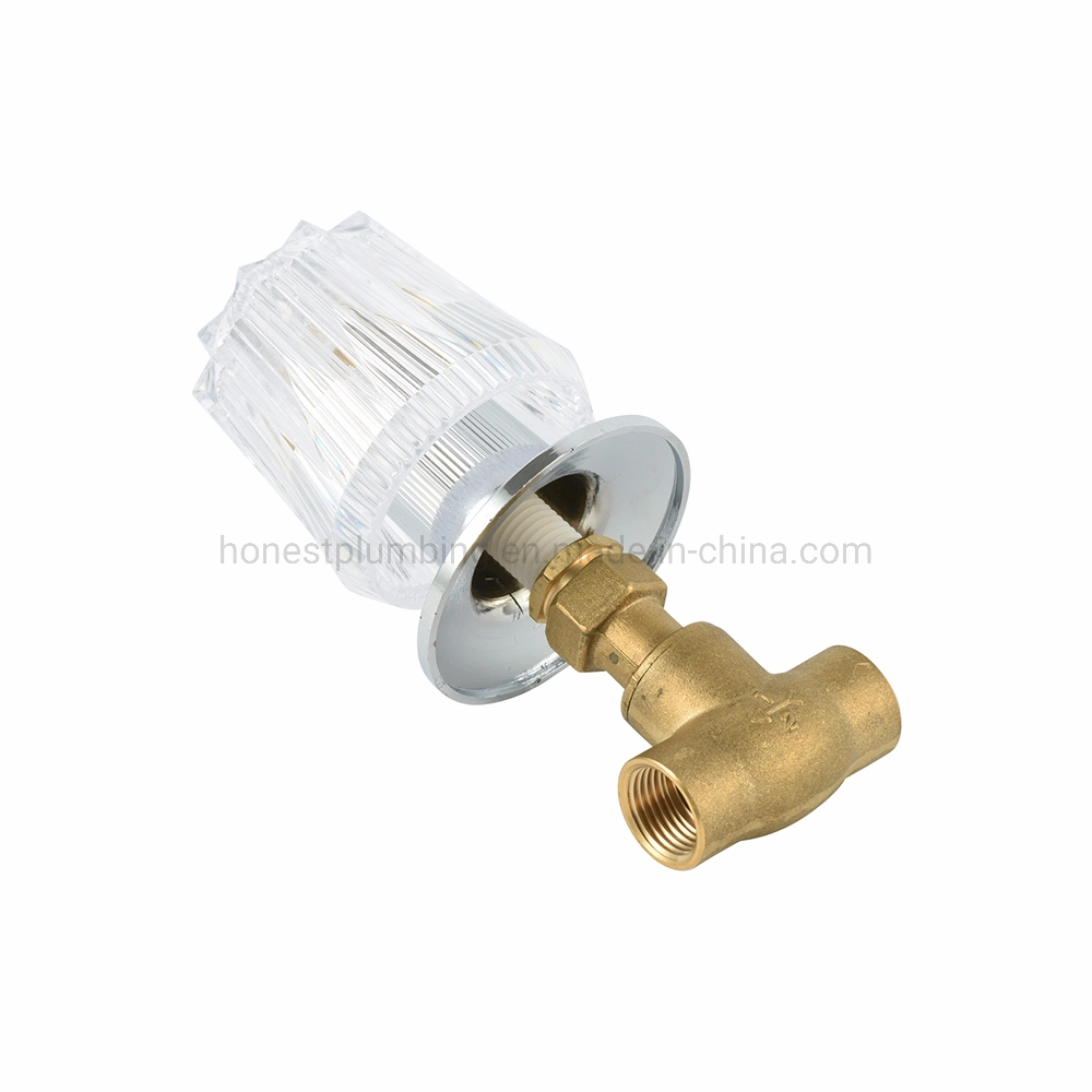 Brass Acrilic Handle Stop Valve of Welding of Thread