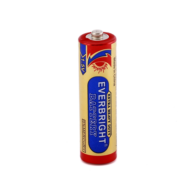 Factory Supply High Capacity R6p Um-3 AA Size Battery for Toys and Flashlights