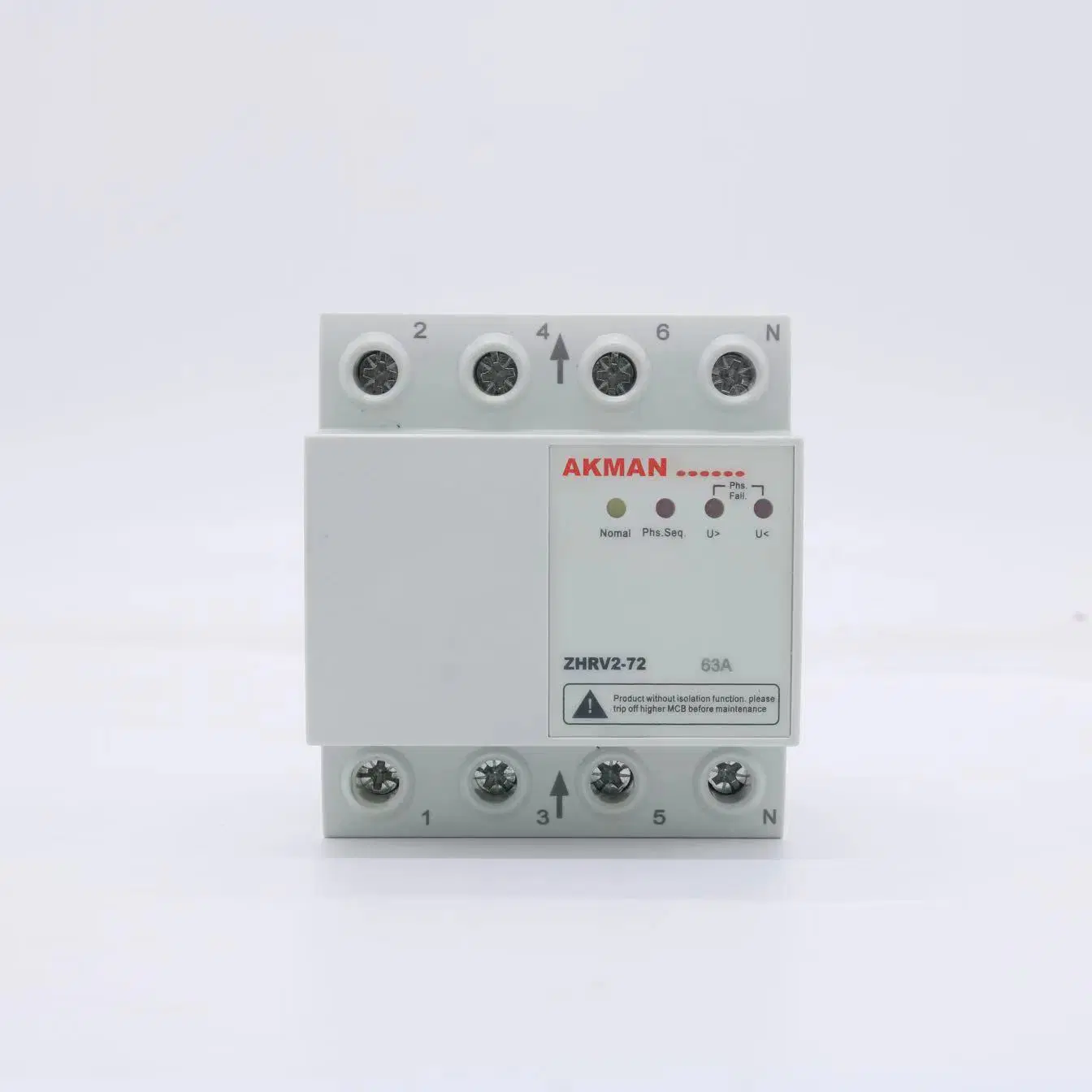 Automatic Reset Overvoltage and Undervoltage Protector for Villa Three-Phase Four-Wire 220V Electrical System