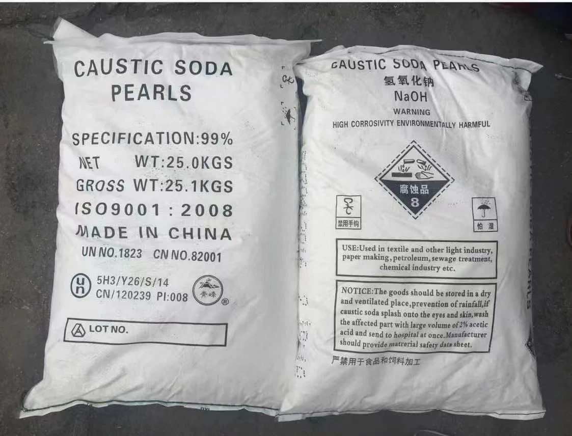 Fábrica China Precio 25kg Bolsa Pack de causticidad-Soda Flake 99%