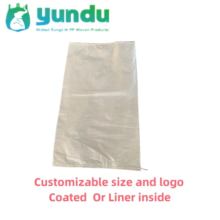 Ready to Ship White PP Woven Bolsa Sack 50 Kg para maíz, Harina, Bean Packaging 60*100cm