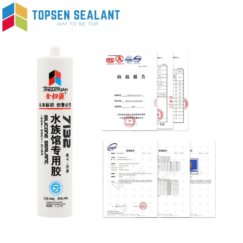 Hot Sale Clear Acetic OEM Adhesives Aquarium Fish Tank Glass Silicone Sealant for Door Window and Construction