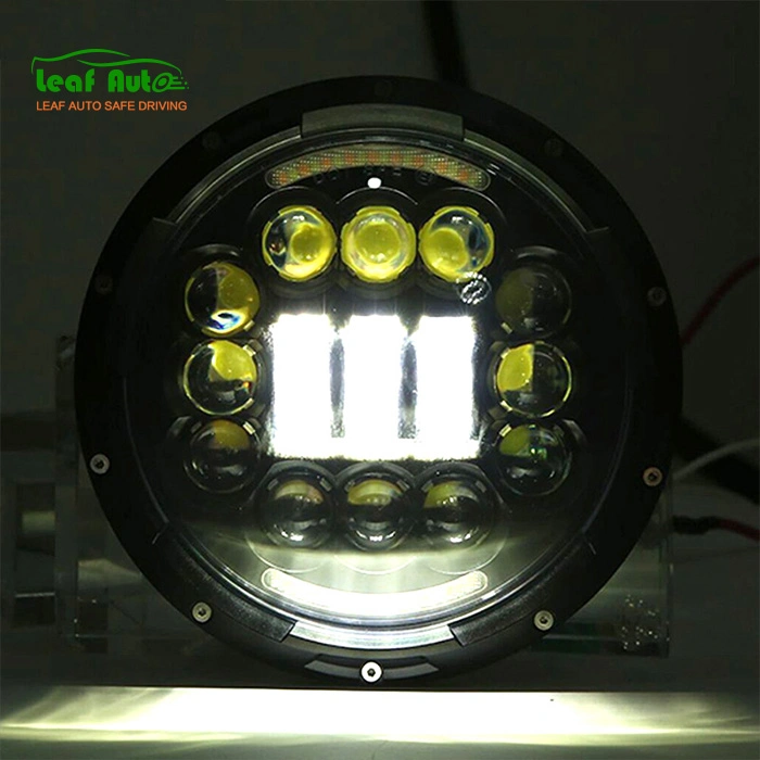 Super brillante 10800LM Angel Eye Intermitente off-road 4X4 Niva Lada moto 90W 7 pulgadas de alta, baja DRL Jeep Faro de LED de encendido automático de luces LED COCHE