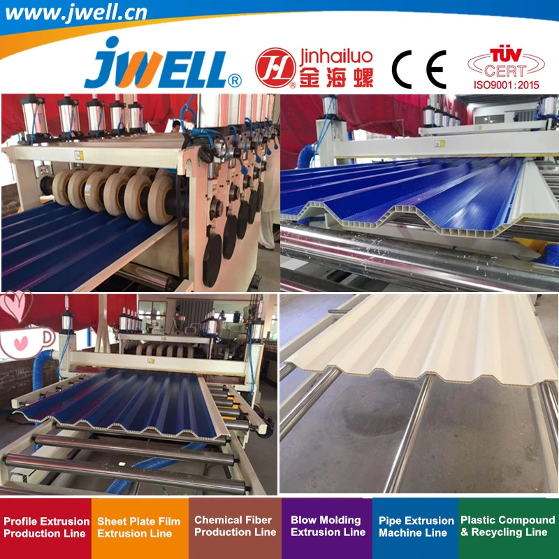 Jwell-Conical Twin Screw PVC Plastic Hollow Wave Corrugated Sheet Downstream Recycling Agricultural Making Machine for Reusable Container|Packing Case Clapboard