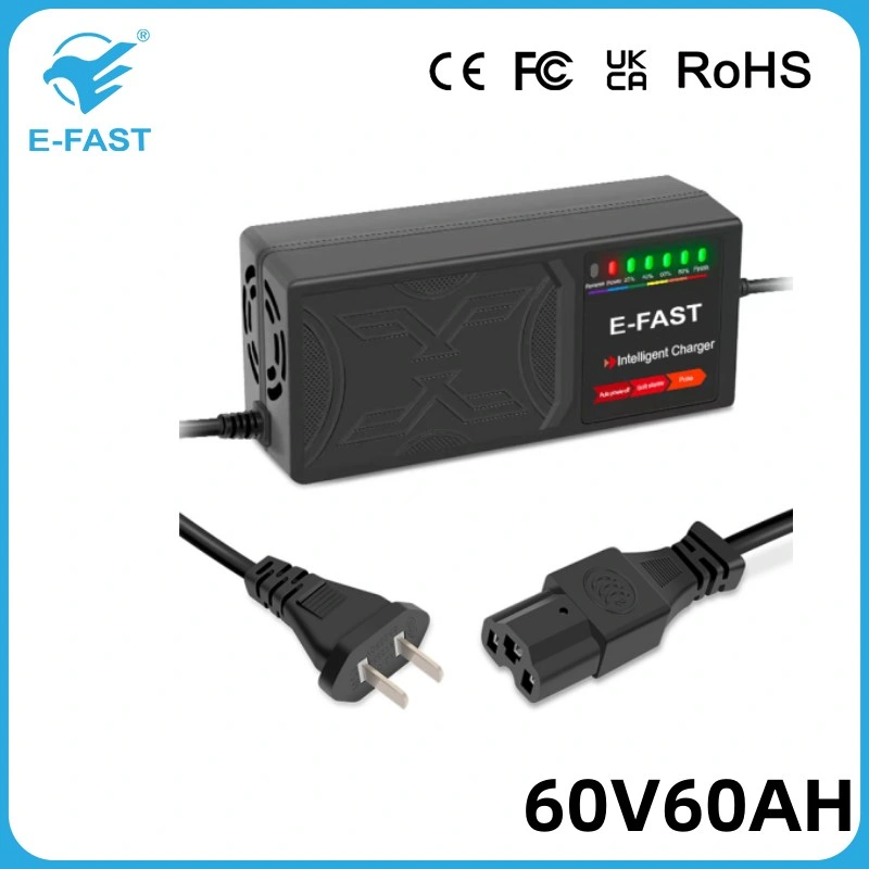 60V60ah Lead-Acid Start Stop Rechargeable Pulse Battery Charger for E-Bicycle Scooters