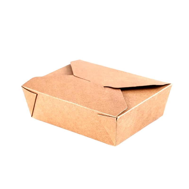 Disposable Paper Tableware 166mm Length Paper Box Craft Paper Custom for Fast Food