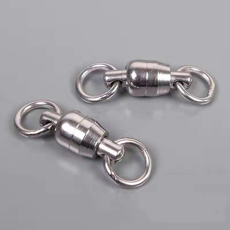 Fishing Tackle Accessories Full Stainless Steel Natural Color Bearing Swivel Connector