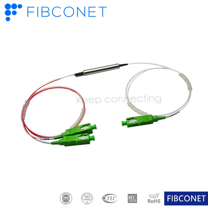 FTTH Fiber Optical Filter Fwdm Device 3 Ports Filter Wdm for 1310 / 1490 / 1550nm