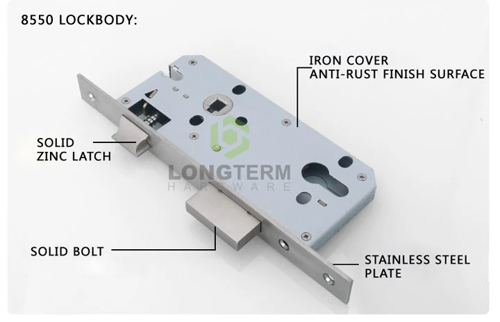 Strong Anti-Rust 304 Stainless Steel Home Security Bedroom Entry Door Handle Lock