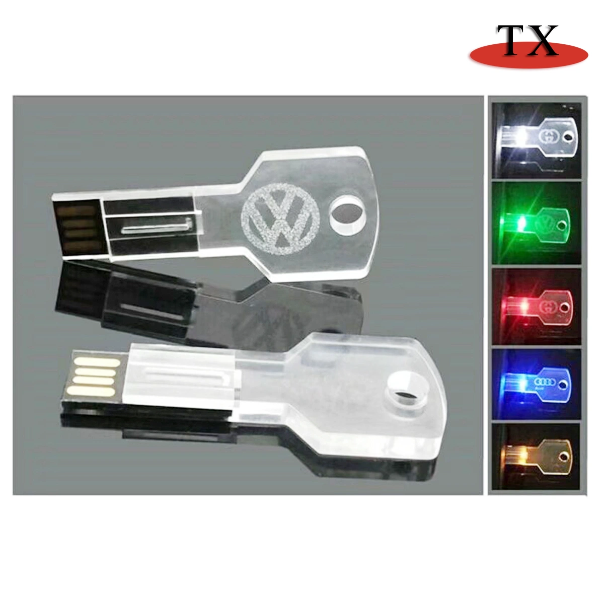 Новый стиль LED Crystal логотипа USB флэш-диска USB