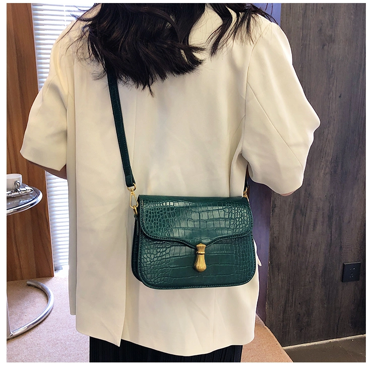 Manufacturer Wholesale/Supplier Green Crocodile PU Female Bag