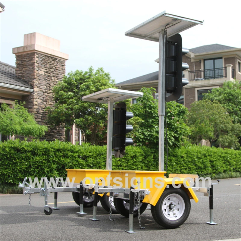 195101A Buy ODM Solar Power Trailer Mounted Roadway Safety 4 Way LED Traffic Light, LED Traffic Light