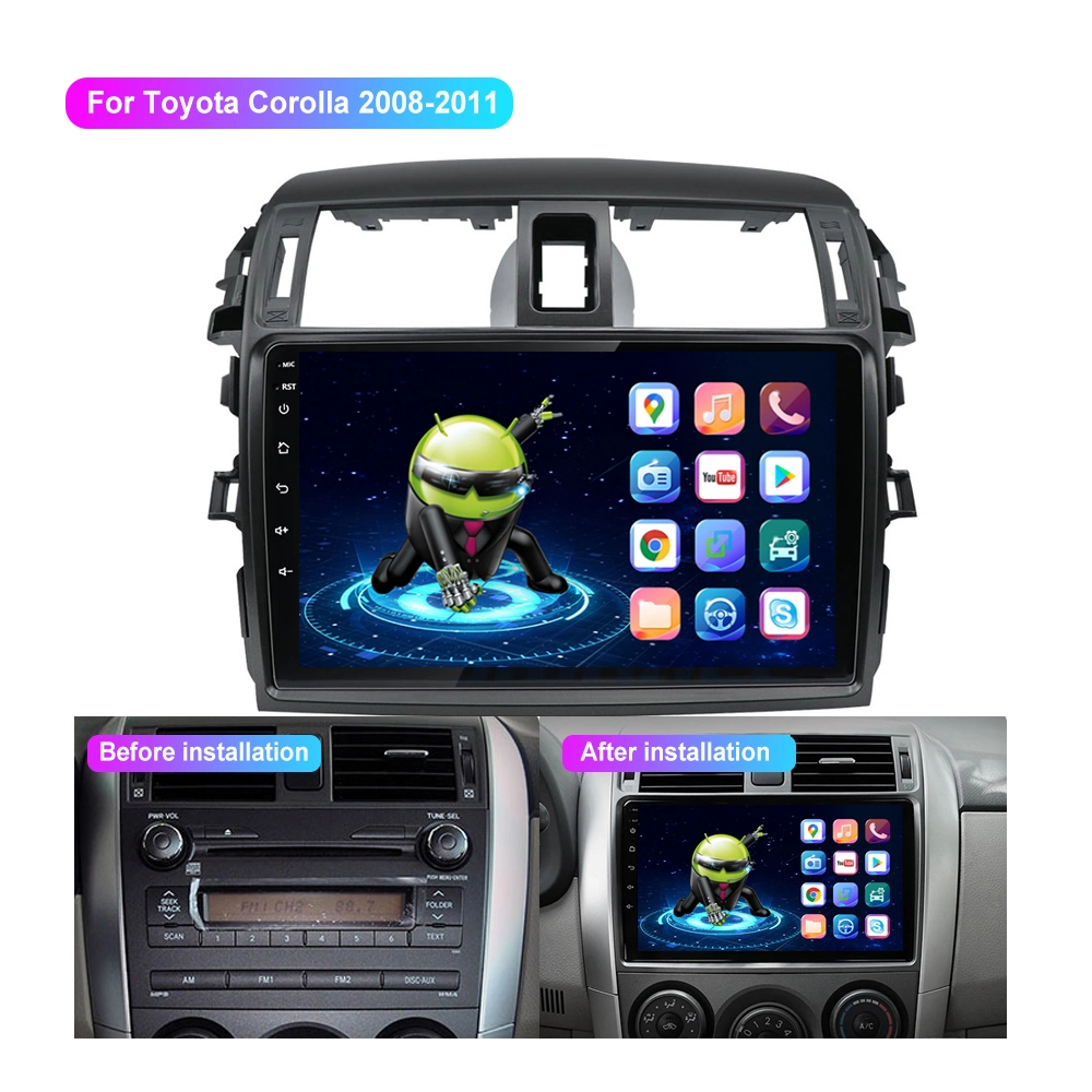 Сенсорный экран автомобильная стерео радио аудио-видео мультимедийная система навигации GPS Android DVD плеер для Toyota Corolla 2009