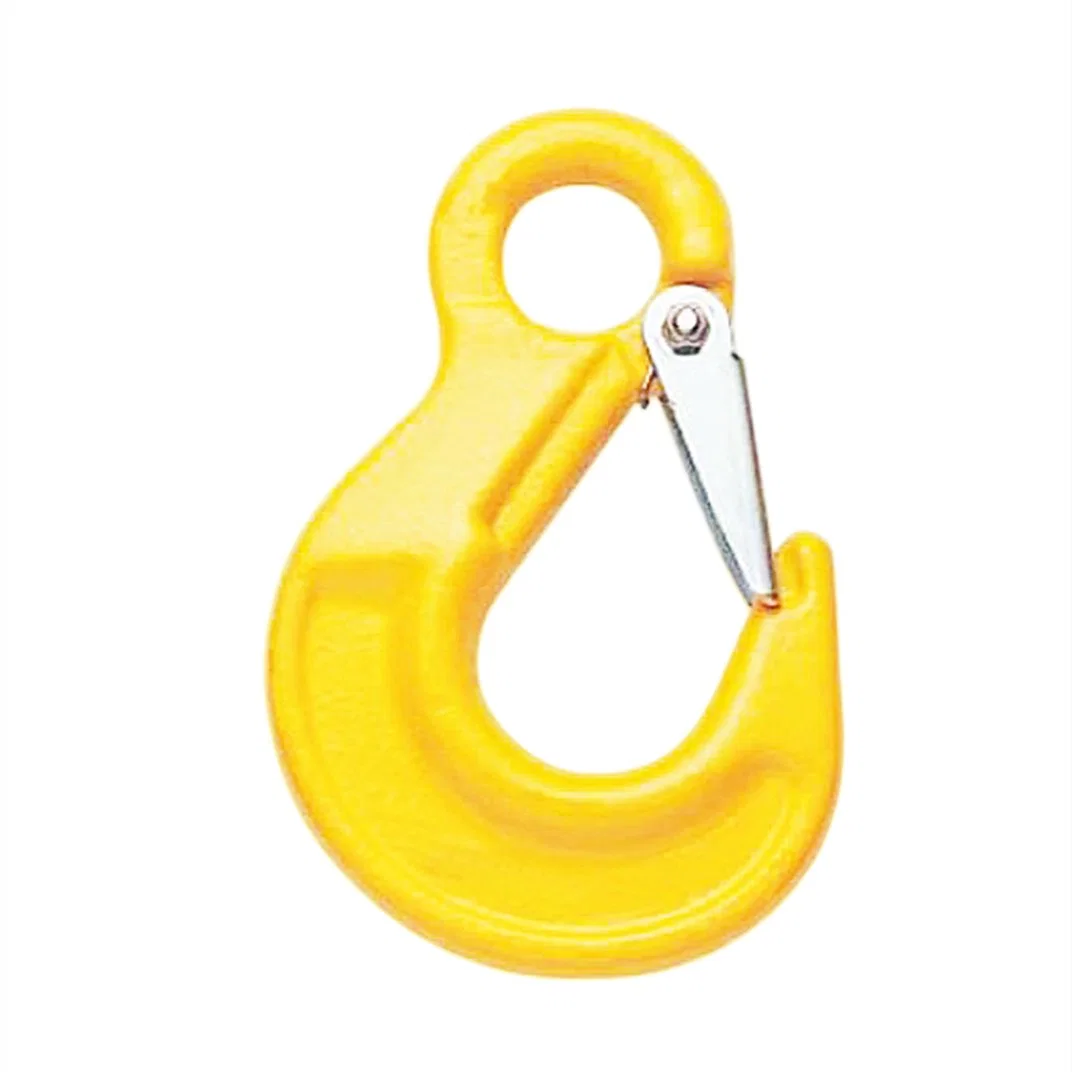 Hot Die Forging Alloy Steel Hoist Equipment Spare Parts Us Type Eye Sling Hook with Latch