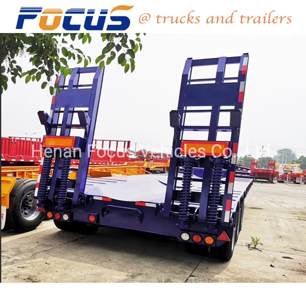 3 Axles Low Bed Semitrailer Semi-Trailer Trailer Truck Trailer