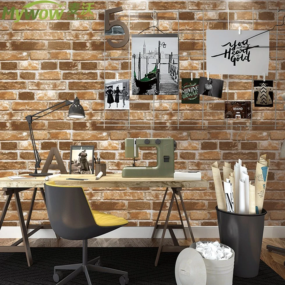 Home Decoration Wallpaper Suede Foam 3D Brick Wall Paper