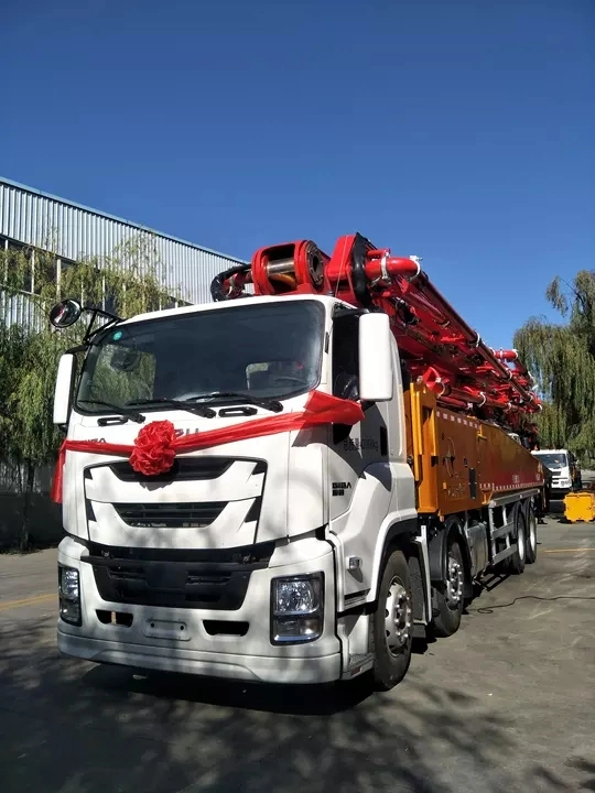 La marca japonesa de la bomba de hormigón de Giga carretilla China 4 62m del eje de la pluma de la carretilla de la bomba de hormigón hidráulico