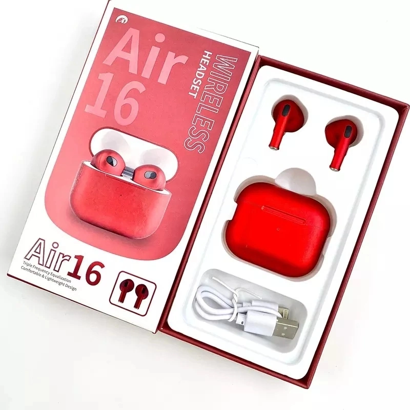 2022 Großhandel Neuanreise Air16 Wireless Hörer Kopfhörer Gaming Kopfhörer Wasserdichtes Headset TWS Air 16 für Telefon