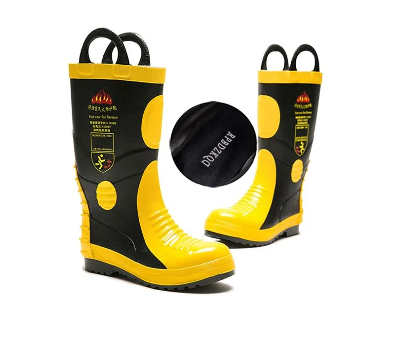 Knee High Quality Durable Steel Toe Fire Rubber Boots