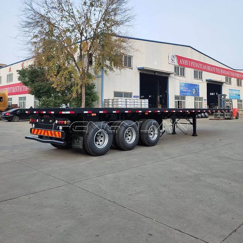 China Fengyuan Manufacture Tri Axles 3 Axle Semi Truck Trailer for Transport Fleet