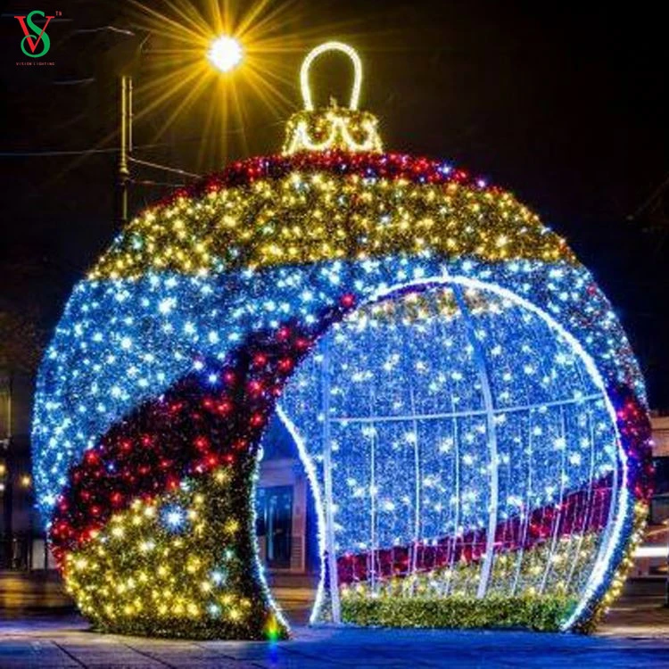 Commercial Outdoor 3D Huge Ball Arch Holiday Motif Light