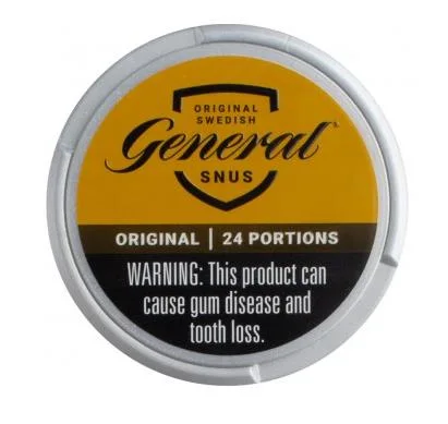 Smokeless Tabacco General Original Portion Snus Swedish Snus 24G 0.85% Nicotine