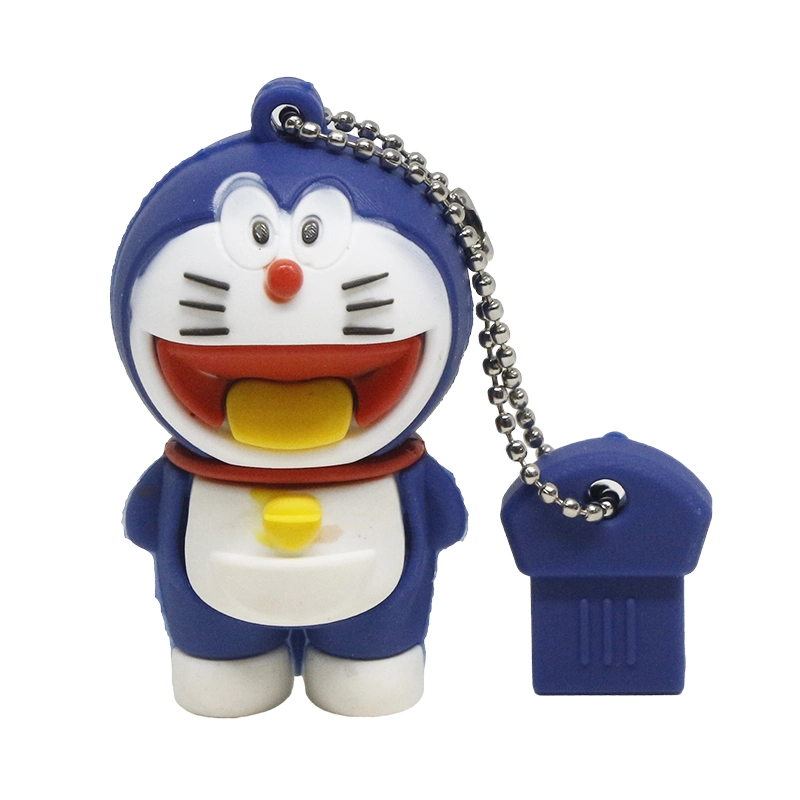 العرض الترويجي لأقراص doraemon USB 2.0 سعة 8 جيجابايت و32 جيجابايت و64 جيجابايت من نوع PVC USB ذاكرة الفلاش