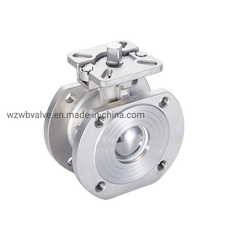 Precision Silicon-Sol Investment Casting Stainless Steel 1PC Wafer Type Flanged Ball Valve