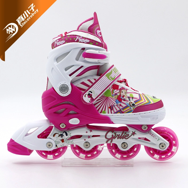 Wholesale Inline Design Roller Skates Promote Cheap Children&prime; S Sports PVC Roller Skates Shoes