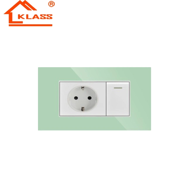 Unique Design 16A Germany Socket+1 Gang 1 Way Easy to Install