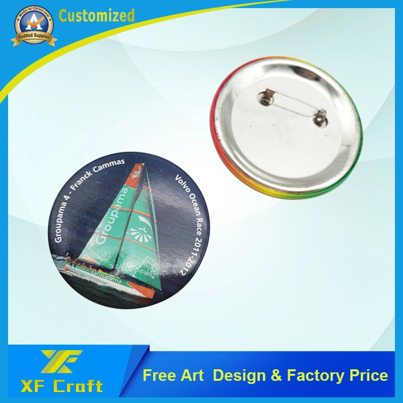 Hot Custom Fast Delivery Cheap India Badges India Flag Round Pin Button Badges Photo Printing Tin Button Badge for Party