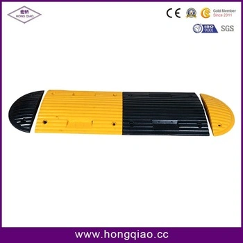 Rubber Speed Bump with Cat Eye Reflective at Night Real Factory