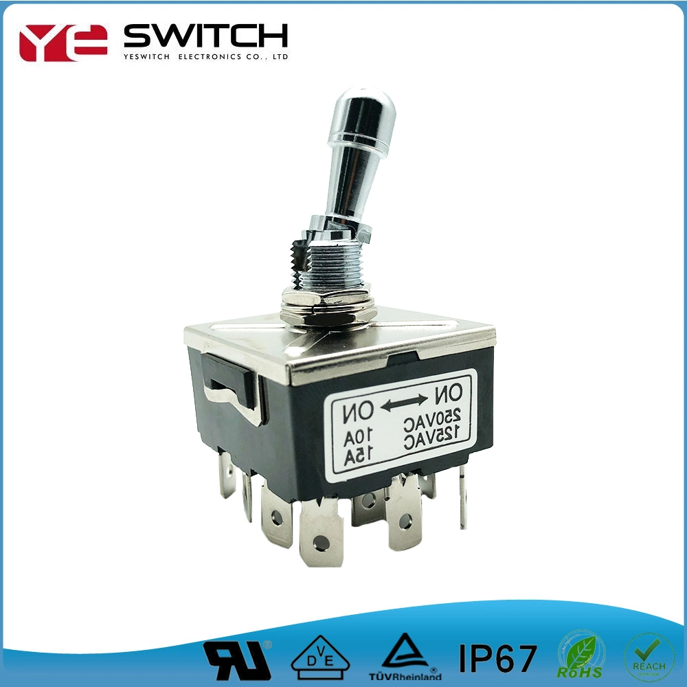 High Current Electrical Momentary Reset Lock Power Switch Metal Micro Push Button Toggle Switch