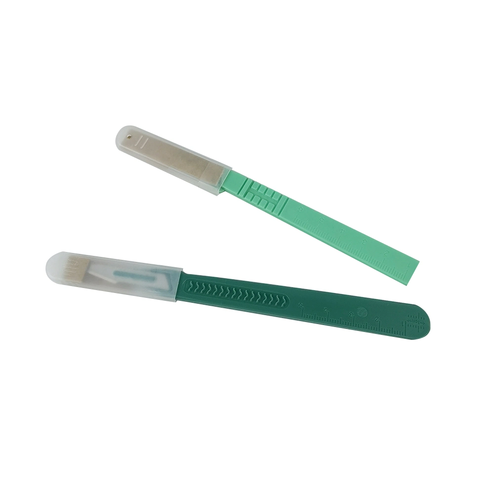 Disposable Medical Sterile Scalpel Blades with Plastic Surgical Handle