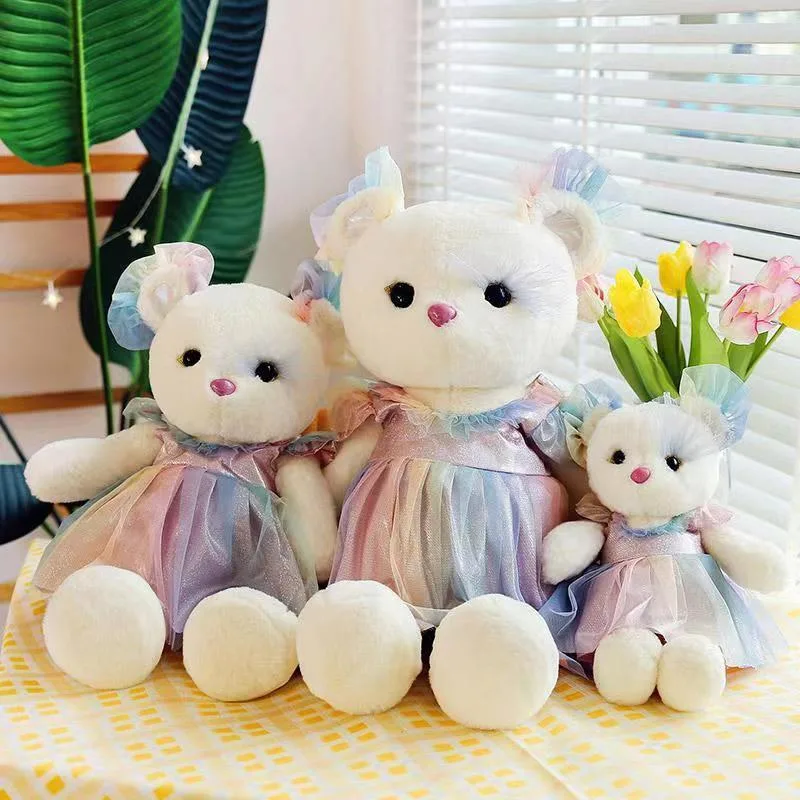 Cute New Princess Little Bear Plush Toy Doll Sleeping Pillow Doll