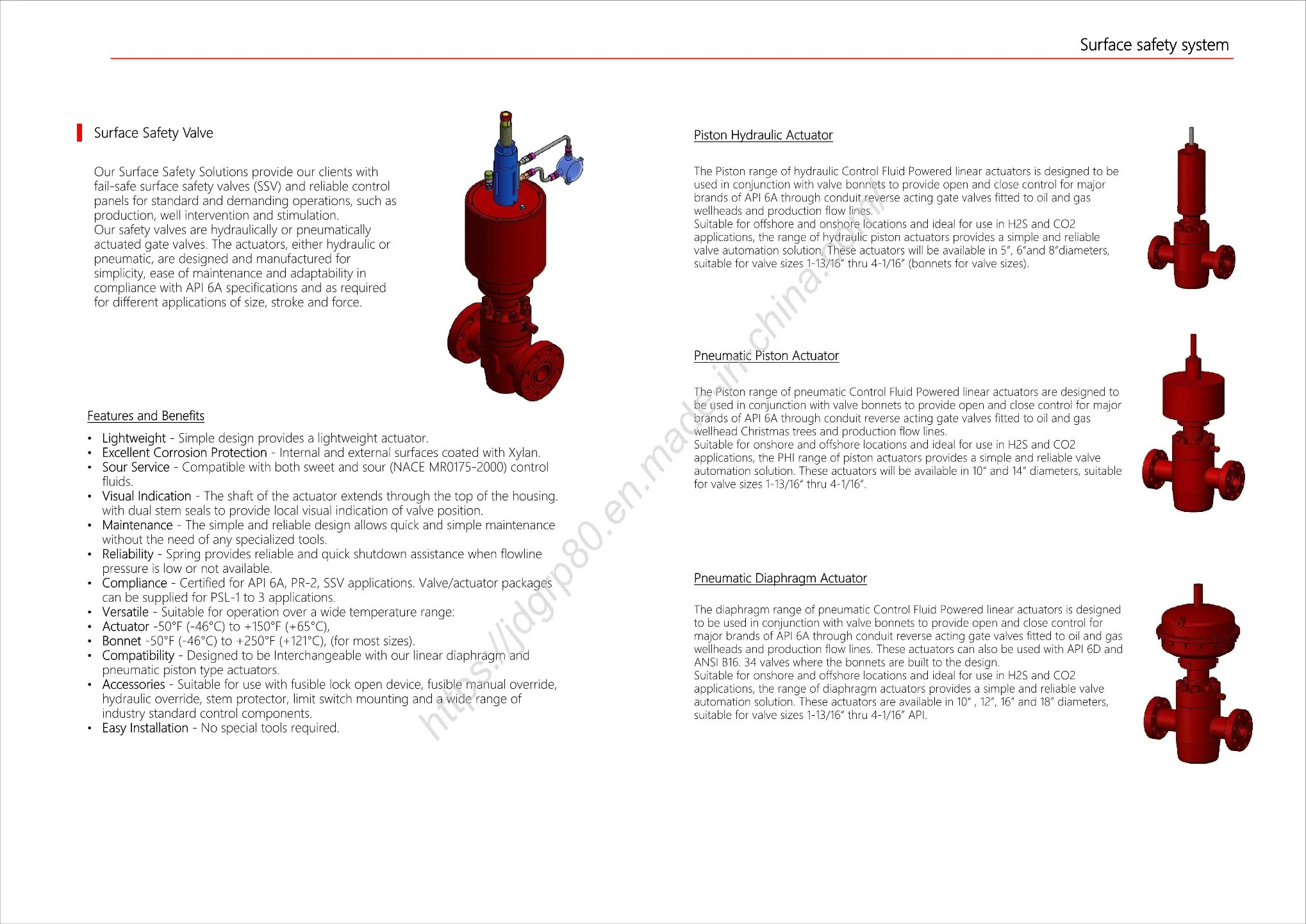 Wellhead Equipment & Christmas Tree API Standard for Oil and Gas