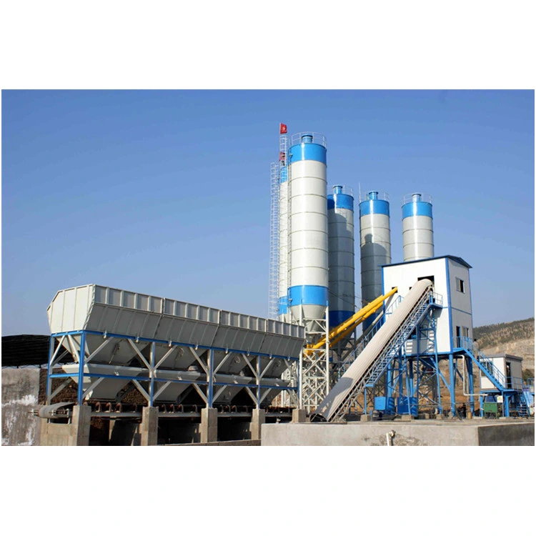 Hzs120 Low Cost Lightweight Electric Power Type Ready Mixed Belt Conveyor Concrete Batching Plant