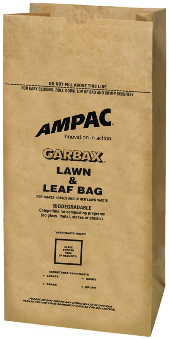 30 Gallons Biodegradable Kraft Paper Packing for Garden Yard Waste Leaf Bags with Custom Logo Printing