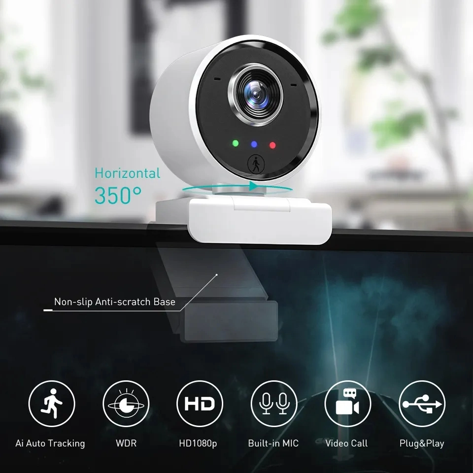 PC Camera Auto Focus Smart WiFi Wireless Portrait Tracking Webcam