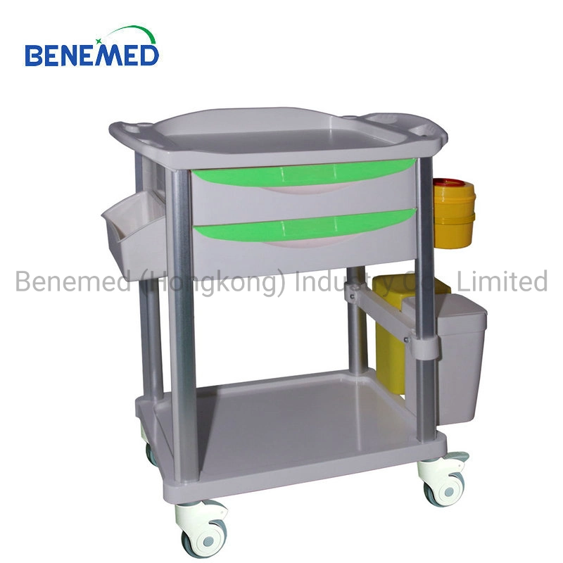 Mobile Multi-Functional Medical Treatment Trolley Cart with Drawer for Sale