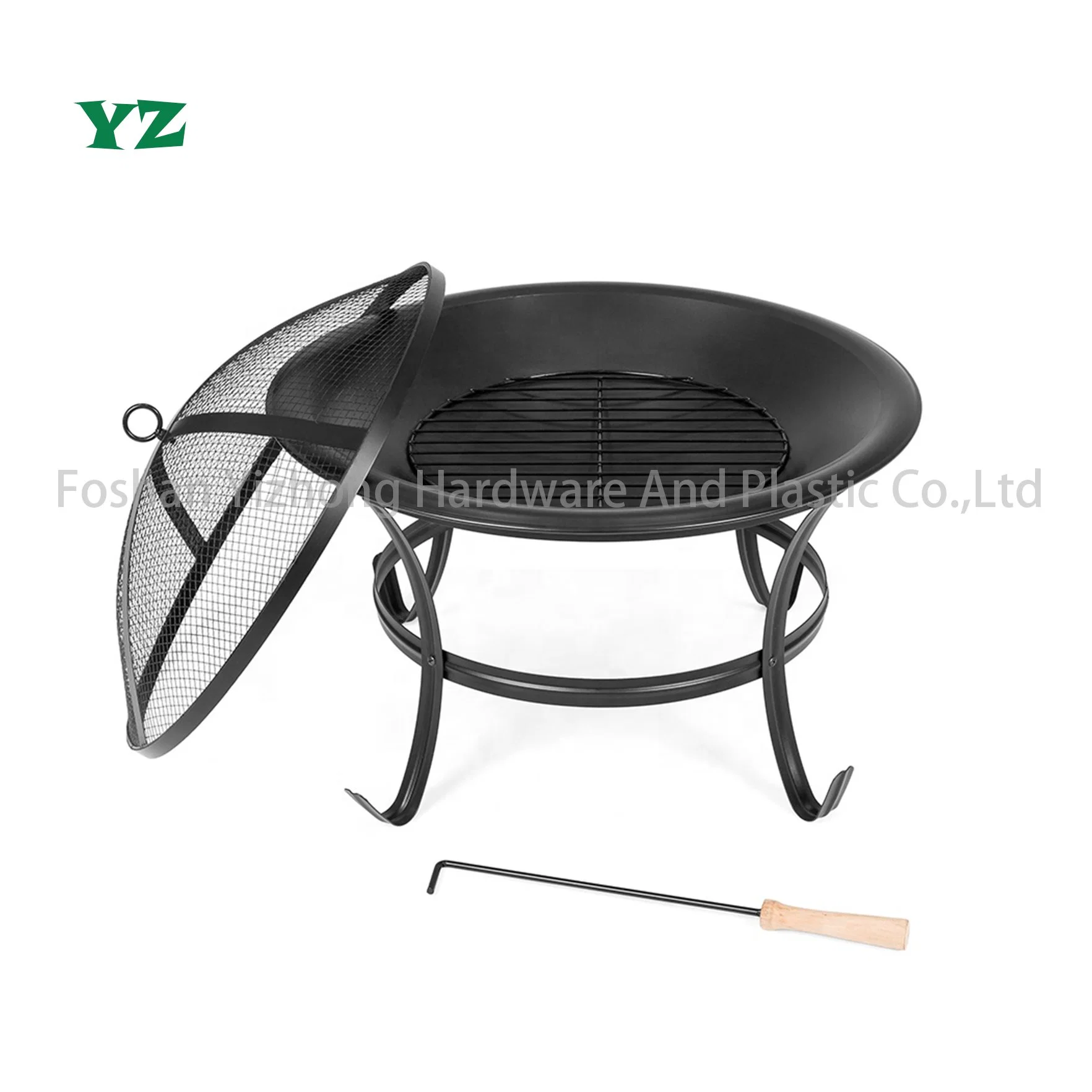 22inch Garden Round Black Fire Pit