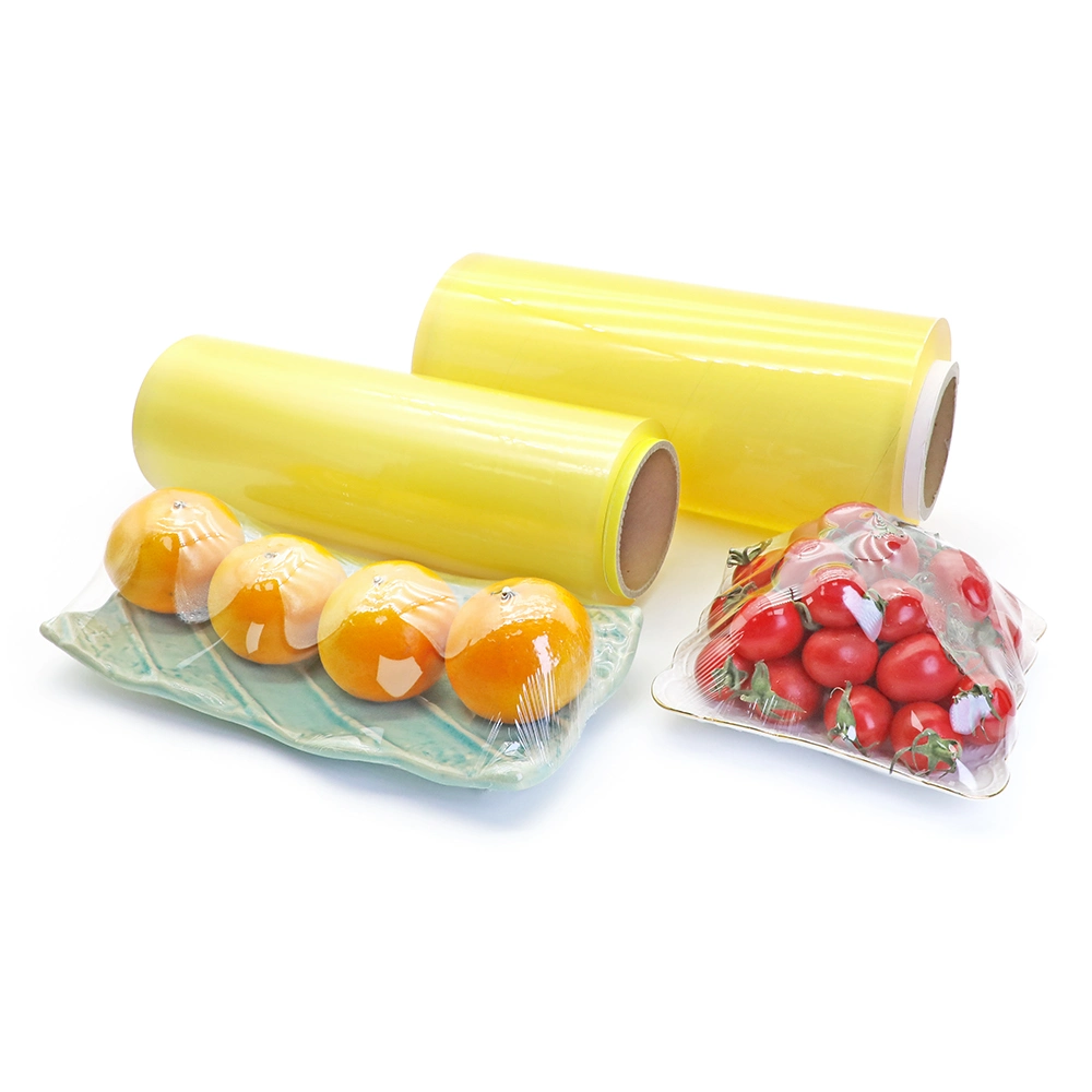 PVC Cling Film Plastic Film Moisture Proof Allowing Refrigerated Products to Remain Visible High Transparency