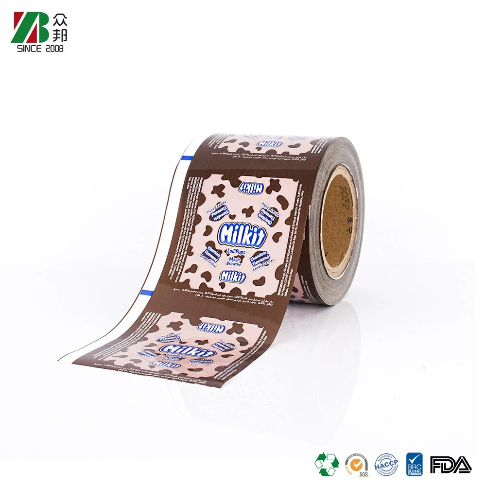 Custom printing Food packaging Moisture Proof Aluminum Plastic roll stock film for Candy / Chocolate Composite Roll Film  ,laminated plastic packaging bag