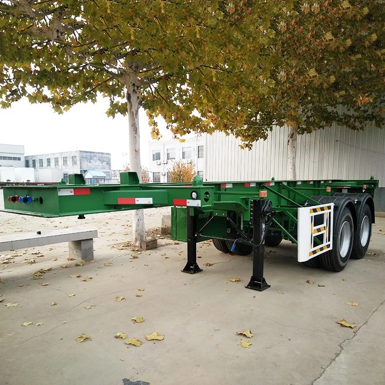 Domi 3 Axle 40FT 20FT Skeleton Semi Trailer 20FT 40FT 45FT Container with Locks