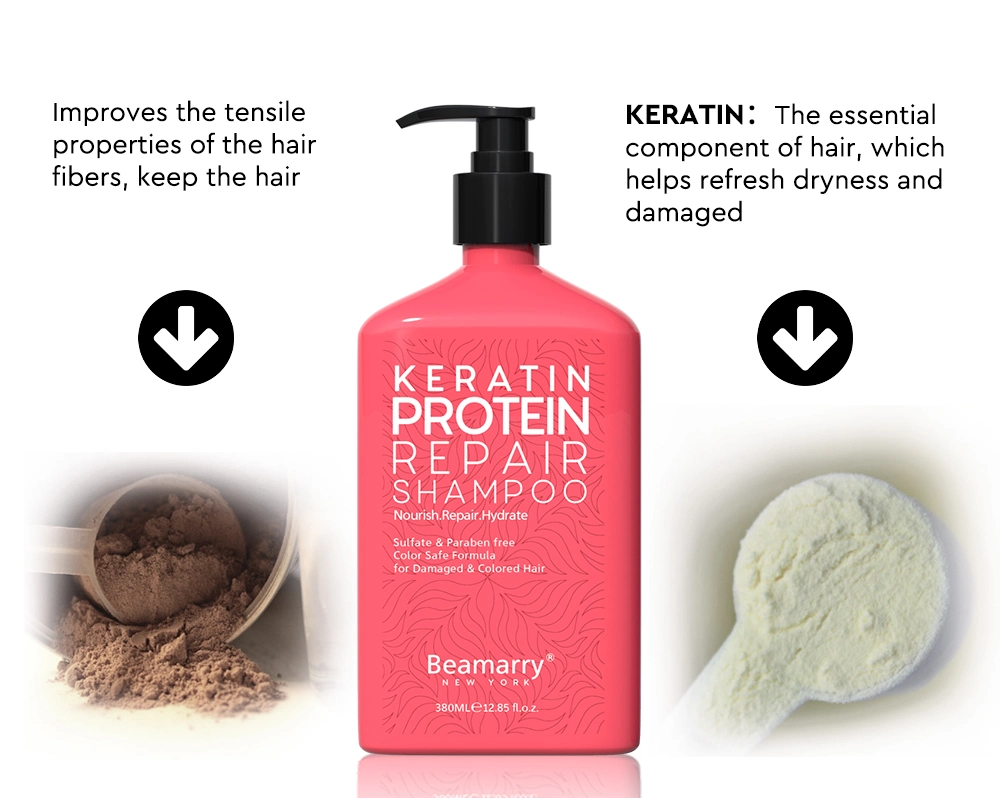Beamarry Wholesale/Supplier Cosmetics Salon Professional Hair Care Hair Beauty Products Kertain Protein Repair Shampoo for Damaged & Colored Hair