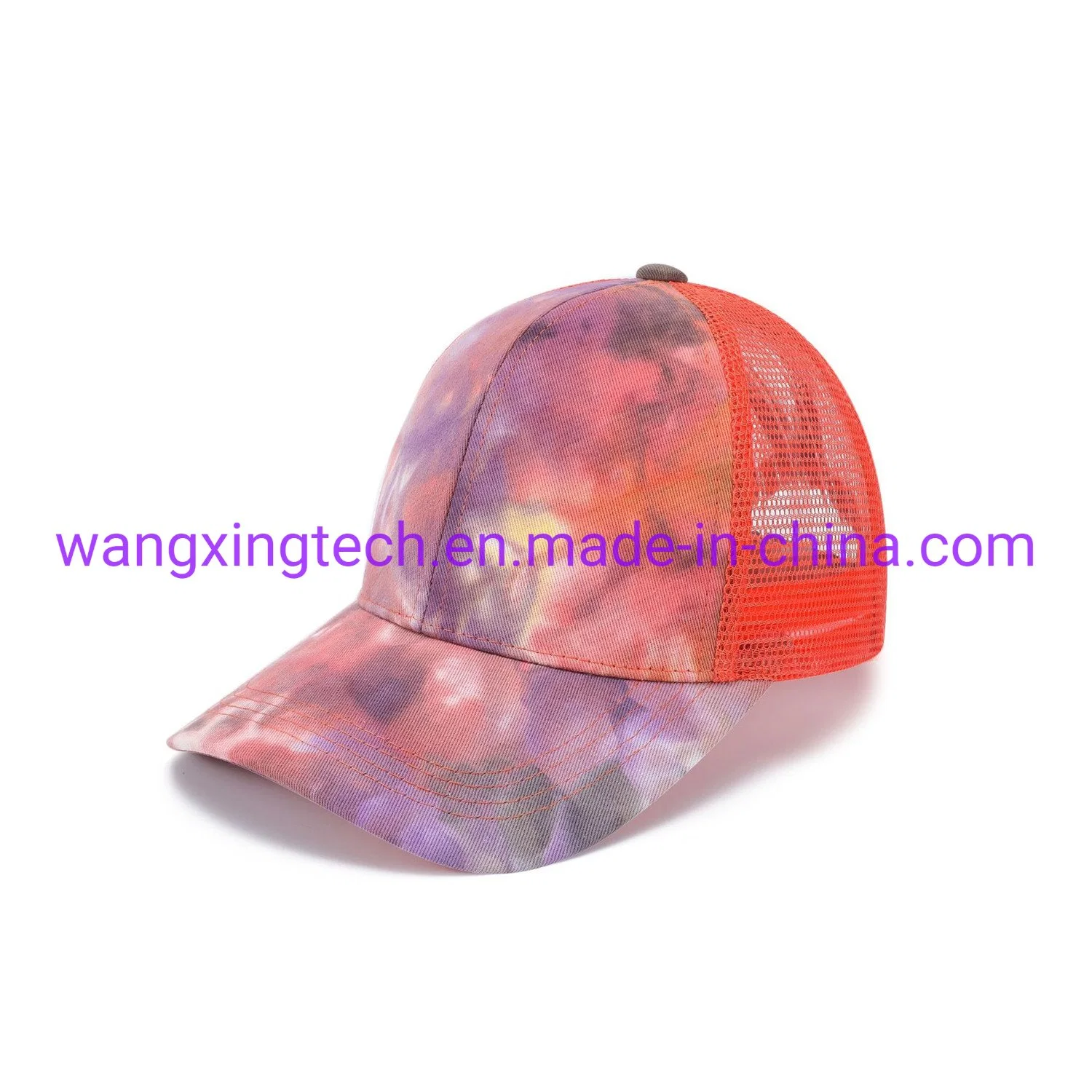 Wholesale/Supplier Unisex Women Tie Dye Color Baseball Cap Snapback Mesh Hat Adjustable Accept Custom