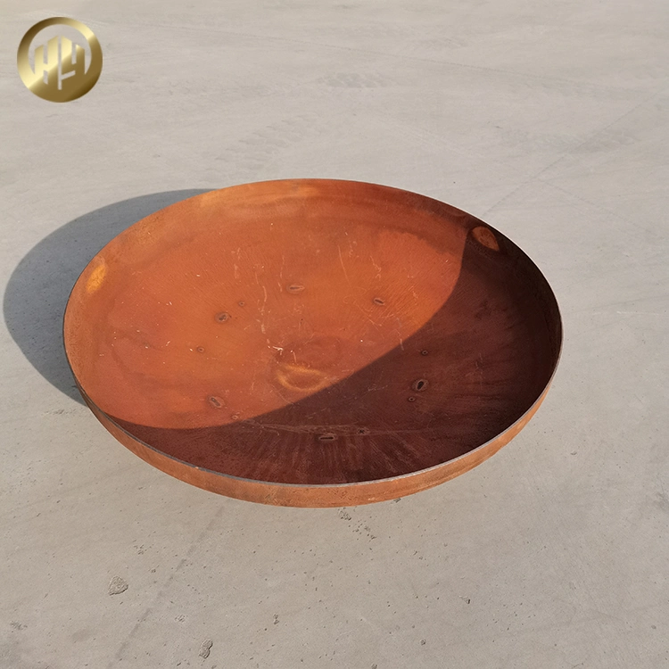 Outdoor Corten Steel Rusty Laser Cut Metal Wood Burning Fire Pit Bowl