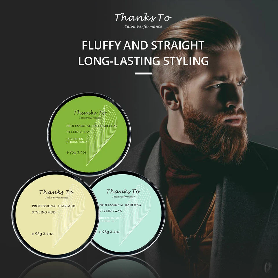 تصفيف الشعر Clay High Quality Edge Control Pomade الشعر الشمع