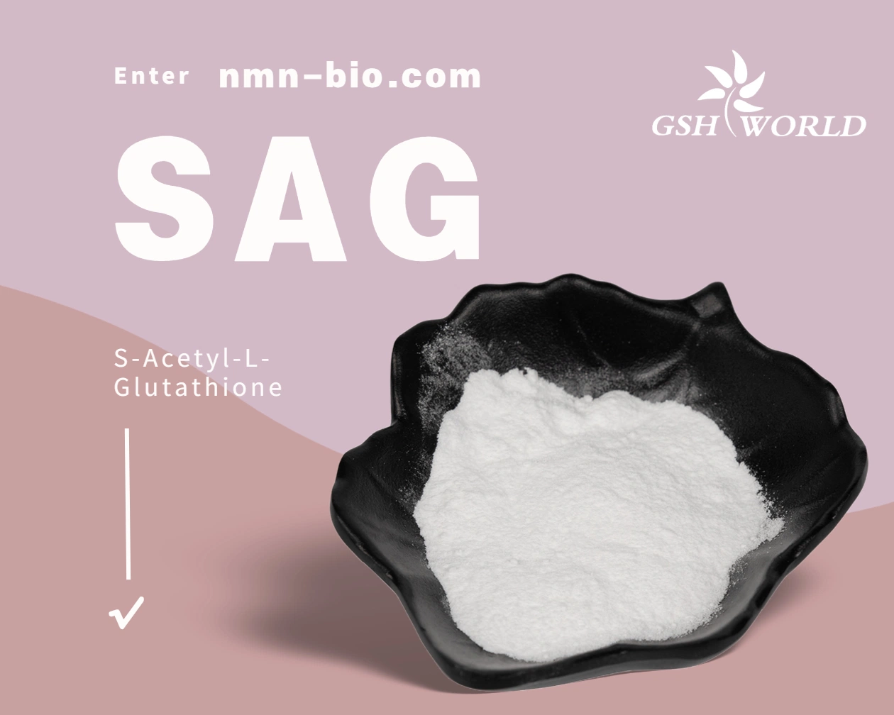 Nutrition Supplement Food/Cosmetic Grade CAS 3054-47-5 Raw Material 99% Sag S-Acetyl Glutathione with High Purity