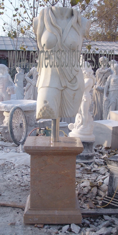 La sculpture en pierre statue en marbre sculpté la sculpture pour la décoration de jardin (sy-X1071)